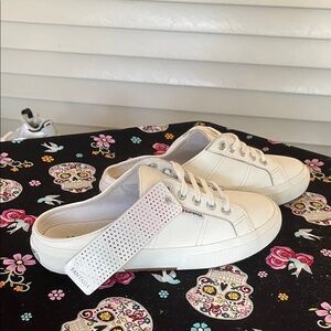 Superga 2402 Mule Nappa Sneakers — White Leather Slip-On, W US 7.5 (EU 38),